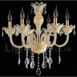 Designer Touch Decorative Crystal Luxurious Modern Contemporary Pendant Candle Chandelier
