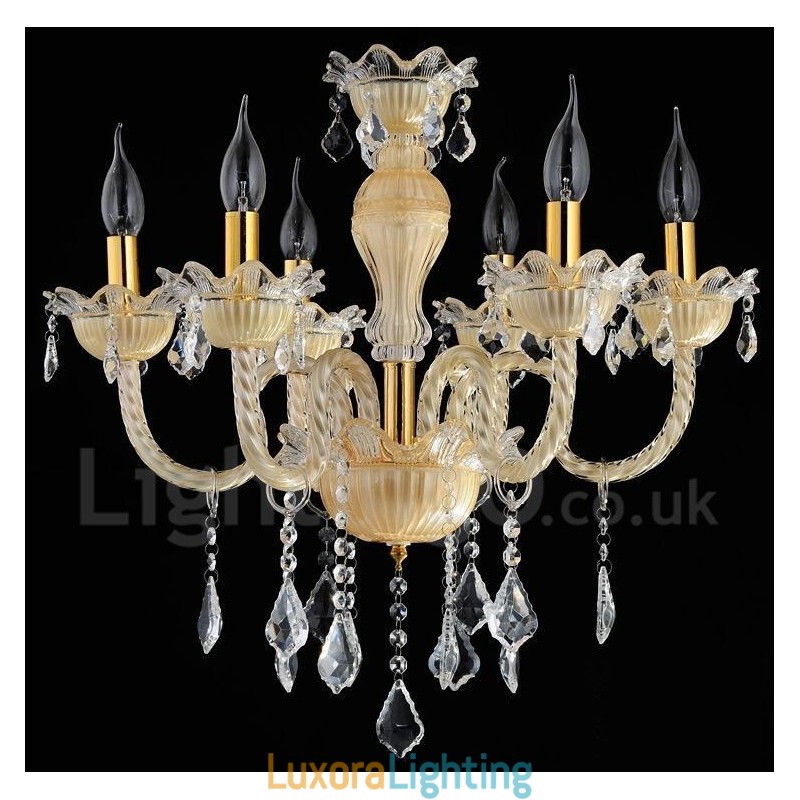 Designer Touch Decorative Crystal Luxurious Modern Contemporary Pendant Candle Chandelier