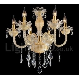 Designer Touch Decorative Crystal Luxurious Modern Contemporary Pendant Candle Chandelier