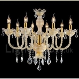 Designer Touch Decorative Crystal Luxurious Modern Contemporary Pendant Candle Chandelier