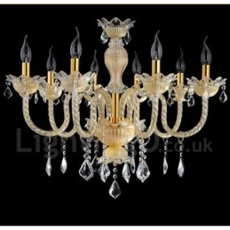 Designer Touch Decorative Crystal Luxurious Modern Contemporary Pendant Candle Chandelier