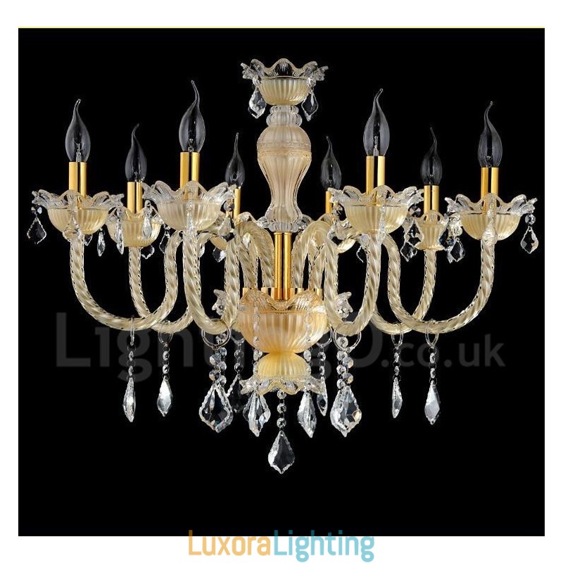 Designer Touch Decorative Crystal Luxurious Modern Contemporary Pendant Candle Chandelier