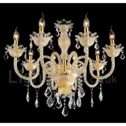 Designer Touch Decorative Crystal Luxurious Modern Contemporary Pendant Candle Chandelier