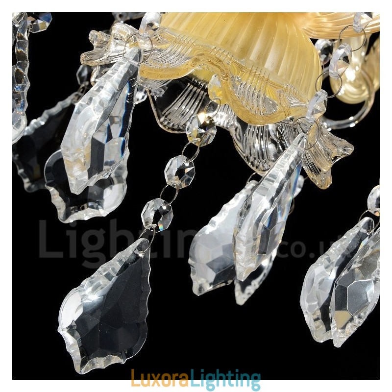 Designer Touch Decorative Crystal Luxurious Modern Contemporary Pendant Candle Chandelier