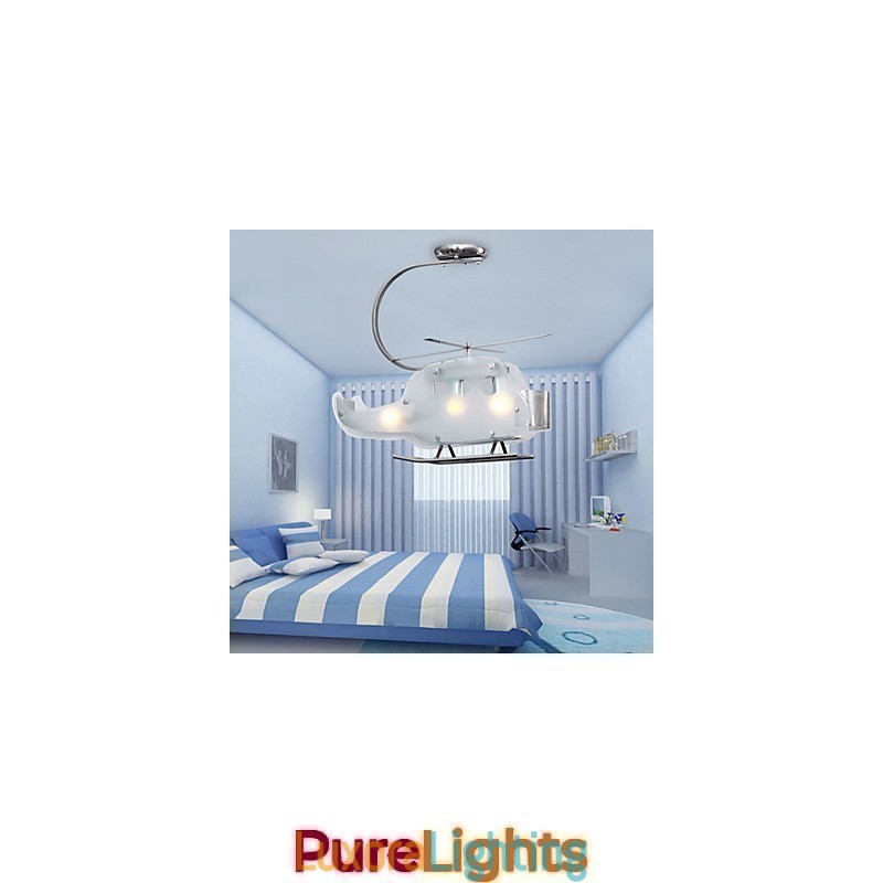 Designer Touch Decorative Simple Children lamp Cartoon Glass Helicopter lamp