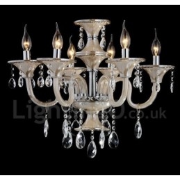 Designer Touch Decorative Crystal Luxurious Modern Contemporary Pendant Candle Chandelier