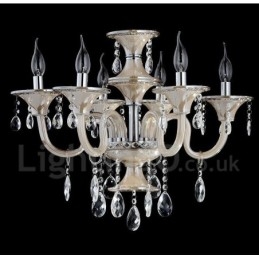 Designer Touch Decorative Crystal Luxurious Modern Contemporary Pendant Candle Chandelier