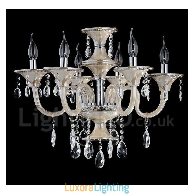 Designer Touch Decorative Crystal Luxurious Modern Contemporary Pendant Candle Chandelier