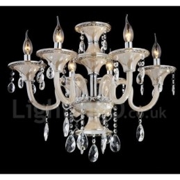 Designer Touch Decorative Crystal Luxurious Modern Contemporary Pendant Candle Chandelier