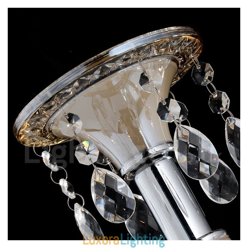 Designer Touch Decorative Crystal Luxurious Modern Contemporary Pendant Candle Chandelier