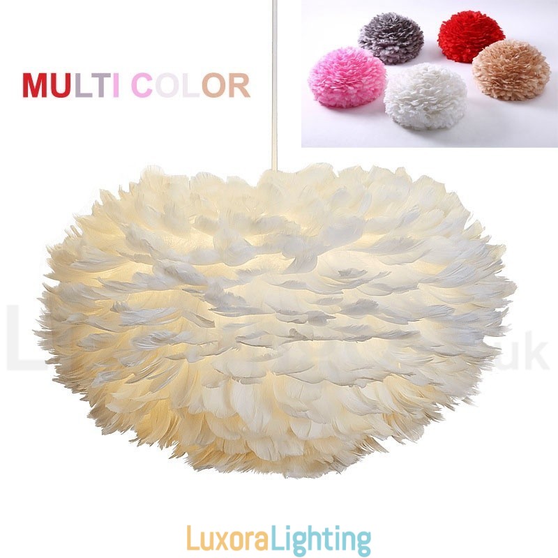 Designer Touch Decorative Multi Colours Feather Chandelier Modern Contemporary Pendant Light