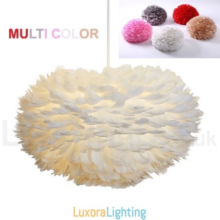 Designer Touch Decorative Multi Colours Feather Chandelier Modern Contemporary Pendant Light
