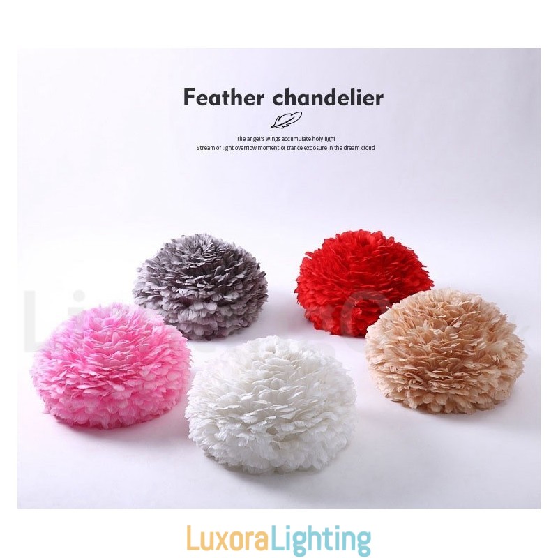 Designer Touch Decorative Multi Colours Feather Chandelier Modern Contemporary Pendant Light