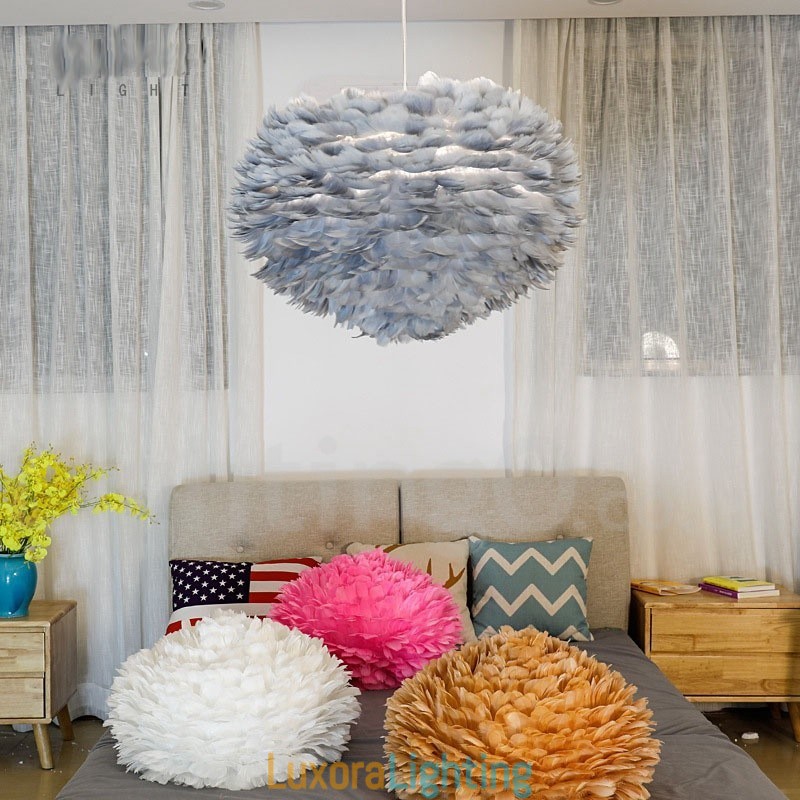 Designer Touch Decorative Multi Colours Feather Chandelier Modern Contemporary Pendant Light