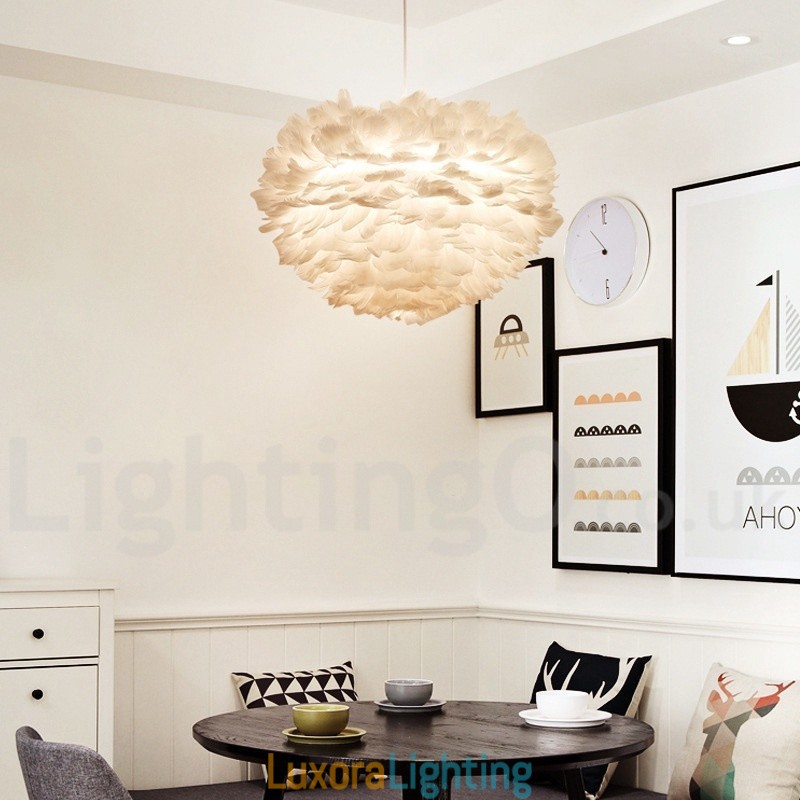 Designer Touch Decorative Multi Colours Feather Chandelier Modern Contemporary Pendant Light