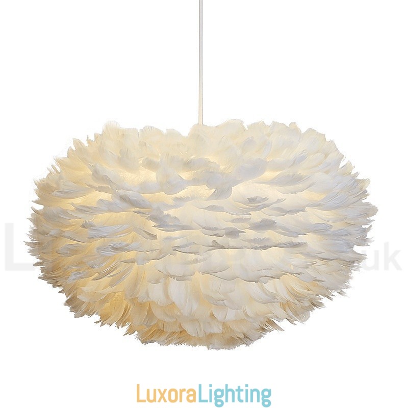 Designer Touch Decorative Multi Colours Feather Chandelier Modern Contemporary Pendant Light