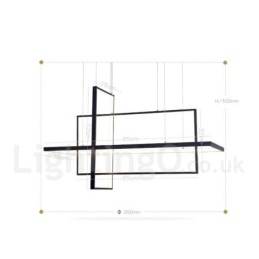 Designer Touch Decorative Dimmable Linear Pendant Light with Remote Control Ambient Light Painted Finishes Aluminum Modern Design