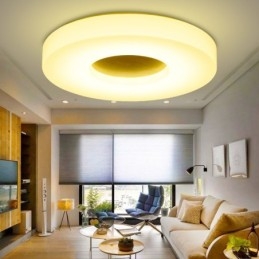 Designer Touch Decorative Dimmable Ultra thin Round Wood Ceiling Light with Acrylic Shade Ceiling Lamp Nordic Style
