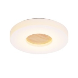 Designer Touch Decorative Dimmable Ultra thin Round Wood Ceiling Light with Acrylic Shade Ceiling Lamp Nordic Style