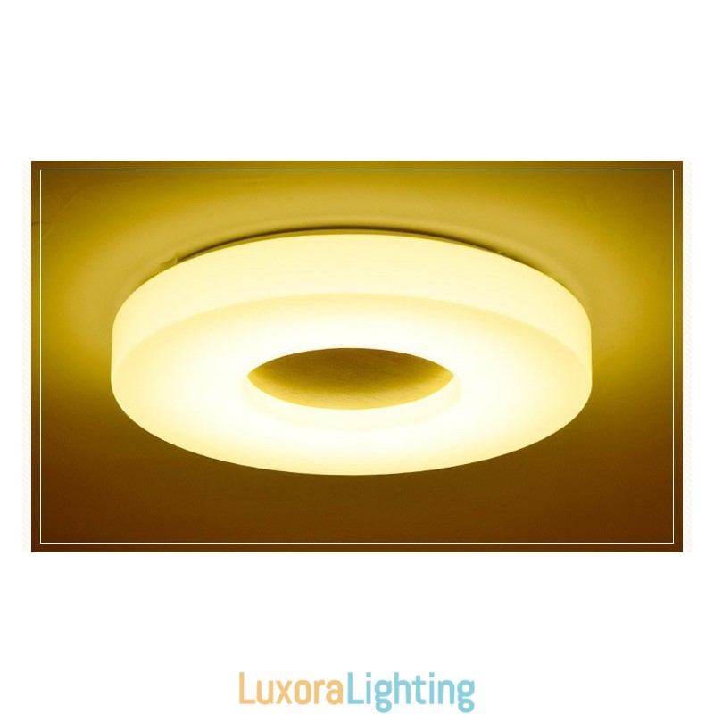 Designer Touch Decorative Dimmable Ultra thin Round Wood Ceiling Light with Acrylic Shade Ceiling Lamp Nordic Style