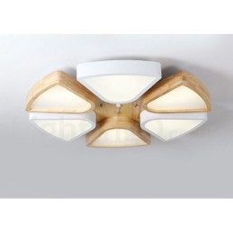 Designer Touch Decorative Dimmable Ultra thin Petal Wood Ceiling Light with Acrylic Shade Ceiling Lamp Nordic Style