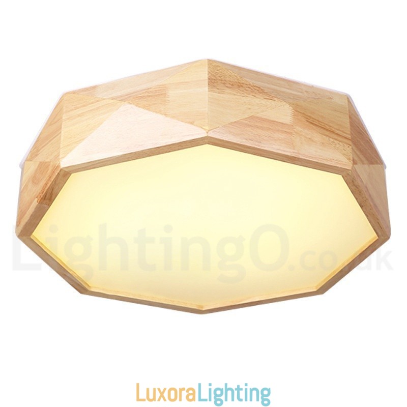 Designer Touch Decorative Dimmable Wood Ceiling Light with Acrylic Shade Ceiling Lamp Nordic Style