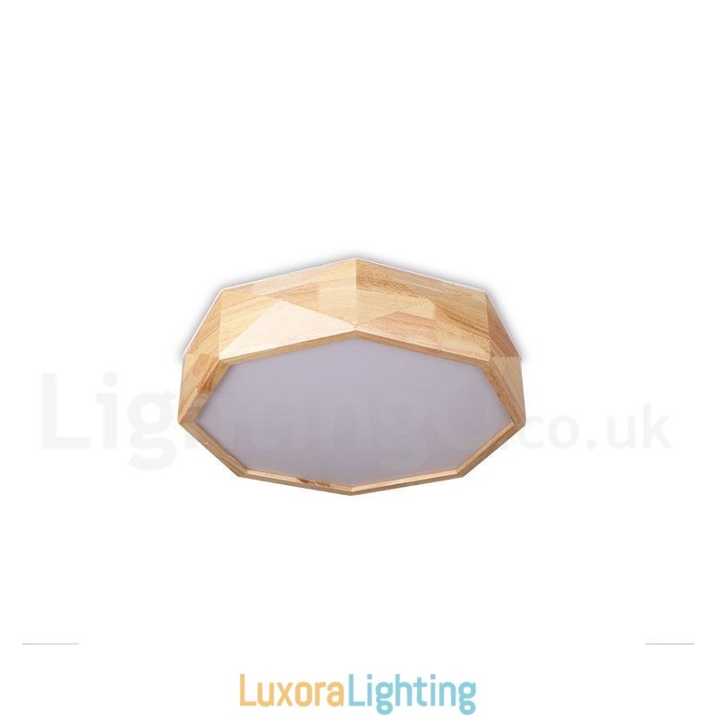 Designer Touch Decorative Dimmable Wood Ceiling Light with Acrylic Shade Ceiling Lamp Nordic Style