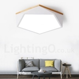 Designer Touch Decorative Dimmable Macaron Multi Colours Wood Ceiling Light with Acrylic Shade Ceiling Lamp Nordic Style