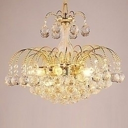 Designer Touch Decorative European Style Luxury 3 Light Chandelier With Crystal Balls
