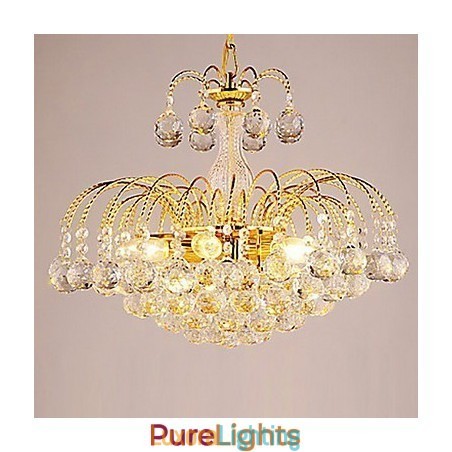Designer Touch Decorative European Style Luxury 3 Light Chandelier With Crystal Balls