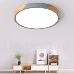 Designer Touch Decorative Dimmable Macaron Multi Colours Wood Ultra thin Ceiling Light with Acrylic Shade Ceiling Lamp Nordic Style