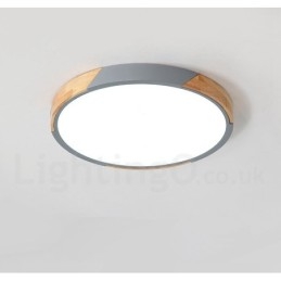 Designer Touch Decorative Dimmable Macaron Multi Colours Wood Ultra thin Ceiling Light with Acrylic Shade Ceiling Lamp Nordic Style