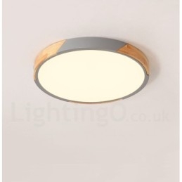 Designer Touch Decorative Dimmable Macaron Multi Colours Wood Ultra thin Ceiling Light with Acrylic Shade Ceiling Lamp Nordic Style