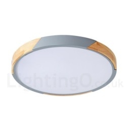 Designer Touch Decorative Dimmable Macaron Multi Colours Wood Ultra thin Ceiling Light with Acrylic Shade Ceiling Lamp Nordic Style