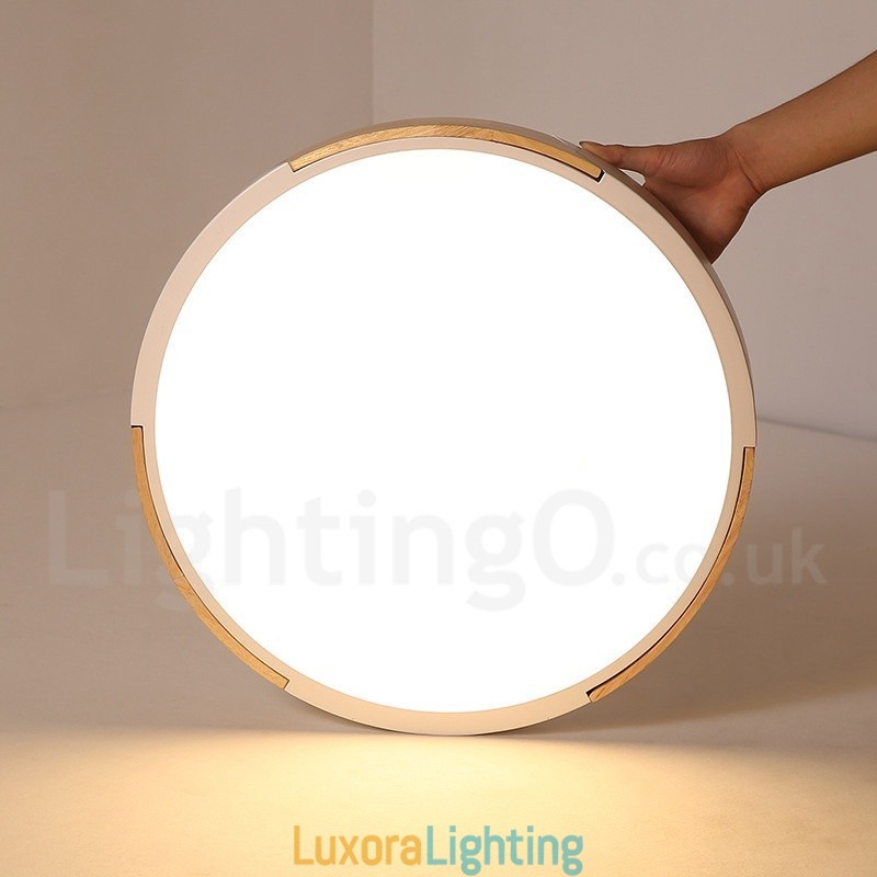 Designer Touch Decorative Dimmable Macaron Multi Colours Wood Ultra thin Ceiling Light with Acrylic Shade Ceiling Lamp Nordic Style