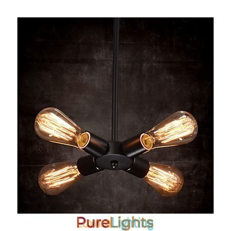 Designer Touch Decorative Pendant Light 4 Lights Country Style Wrought Iron