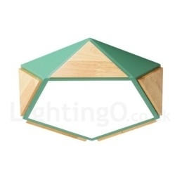 Designer Touch Decorative Dimmable Macaron Multi Colours Wood Ceiling Light with Acrylic Shade Ceiling Lamp Nordic Style