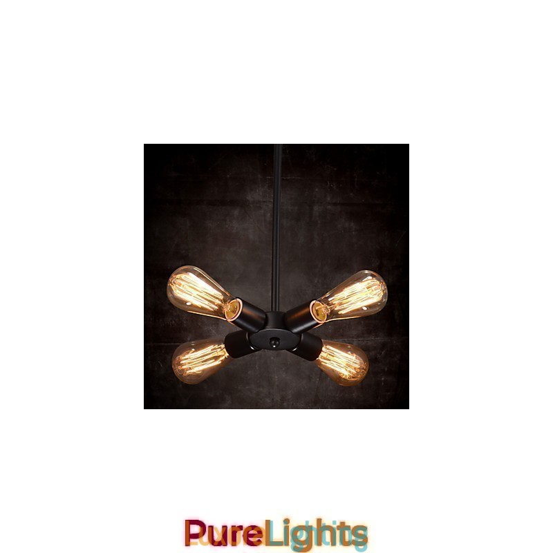 Designer Touch Decorative Pendant Light 4 Lights Country Style Wrought Iron