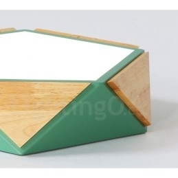 Designer Touch Decorative Dimmable Macaron Multi Colours Wood Ceiling Light with Acrylic Shade Ceiling Lamp Nordic Style