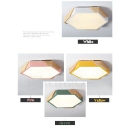 Designer Touch Decorative Dimmable Macaron Ultra thin Multi Colours Wood Ceiling Light with Acrylic Shade Ceiling Lamp Nordic Style