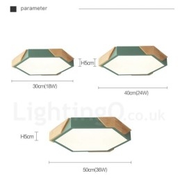Designer Touch Decorative Dimmable Macaron Ultra thin Multi Colours Wood Ceiling Light with Acrylic Shade Ceiling Lamp Nordic Style