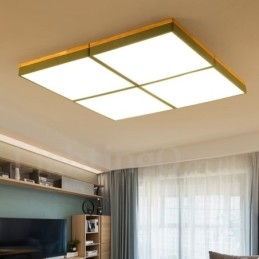 Designer Touch Decorative Large Square Dimmable Macaron Ultra thin Multi Colours Wood Ceiling Light with Acrylic Shade Ceiling Lamp Nordic Style