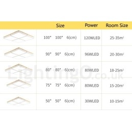 Designer Touch Decorative Large Square Dimmable Macaron Ultra thin Multi Colours Wood Ceiling Light with Acrylic Shade Ceiling Lamp Nordic Style