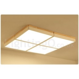 Designer Touch Decorative Large Square Dimmable Macaron Ultra thin Multi Colours Wood Ceiling Light with Acrylic Shade Ceiling Lamp Nordic Style