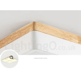 Designer Touch Decorative Large Square Dimmable Macaron Ultra thin Multi Colours Wood Ceiling Light with Acrylic Shade Ceiling Lamp Nordic Style