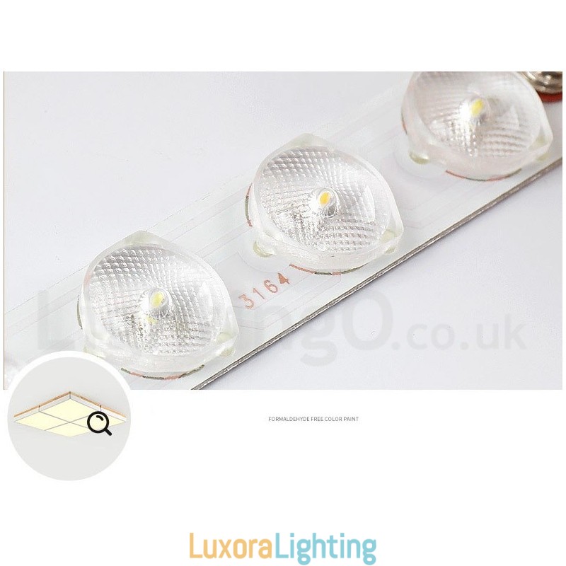 Designer Touch Decorative Large Square Dimmable Macaron Ultra thin Multi Colours Wood Ceiling Light with Acrylic Shade Ceiling Lamp Nordic Style