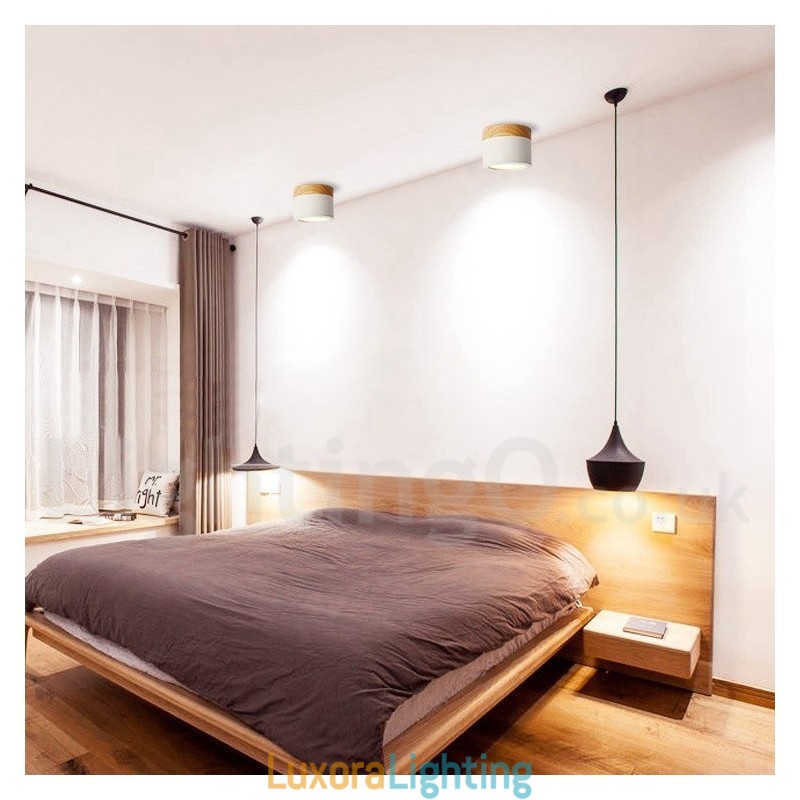 Designer Touch Decorative Wood Modern Design Mini Ceiling Light with Acrylic Shade Special for Also Can be Used as Wall Light