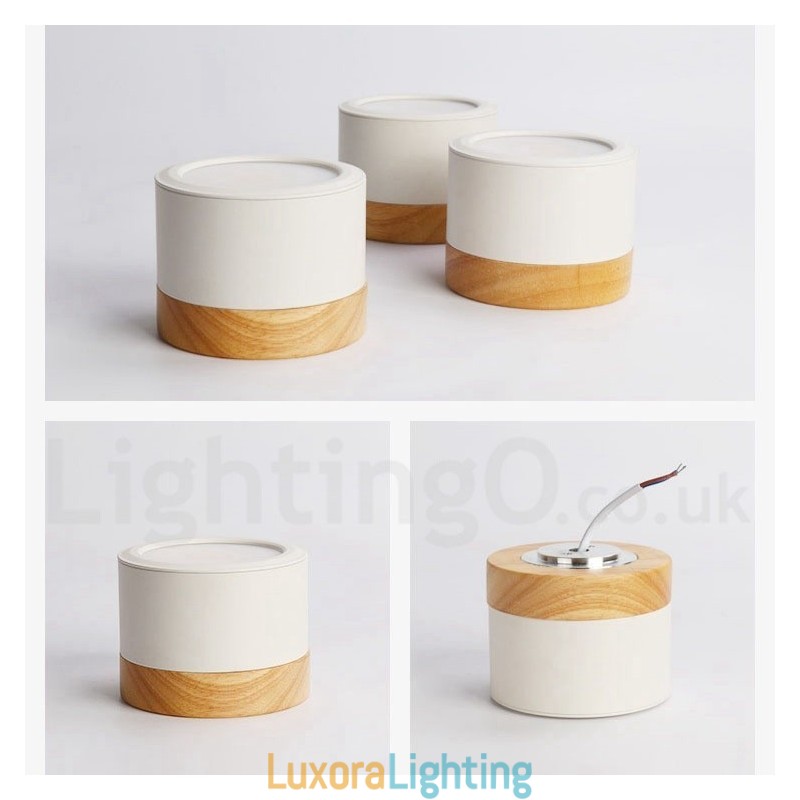Designer Touch Decorative Wood Modern Design Mini Ceiling Light with Acrylic Shade Special for Also Can be Used as Wall Light