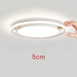 Designer Touch Decorative Dimmable Macaron Ultra thin Multi Colours Wood Round Ceiling Light with Acrylic Shade Ceiling Lamp Nordic Style