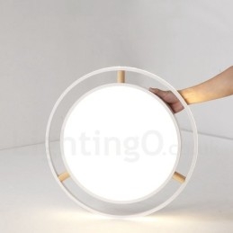 Designer Touch Decorative Dimmable Macaron Ultra thin Multi Colours Wood Round Ceiling Light with Acrylic Shade Ceiling Lamp Nordic Style
